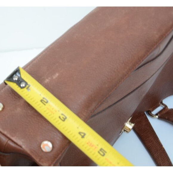 Cole Haan Sequoia Leather Large Travel Business Bag Tote Satchel Ipad Holder - Picture 13 of 13